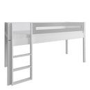 Manis White Mid Sleeper Bed in Silver Grey by Lavishway | Wooden Beds-26334