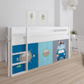 Manis White Mid Sleeper Bed in Snow White by Lavishway | Wooden Beds-26352