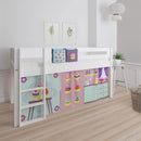 Manis White Mid Sleeper Bed in Snow White by Lavishway | Wooden Beds-26356