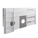 Manis White Mid Sleeper Bed in Snow White by Lavishway | Wooden Beds-26363