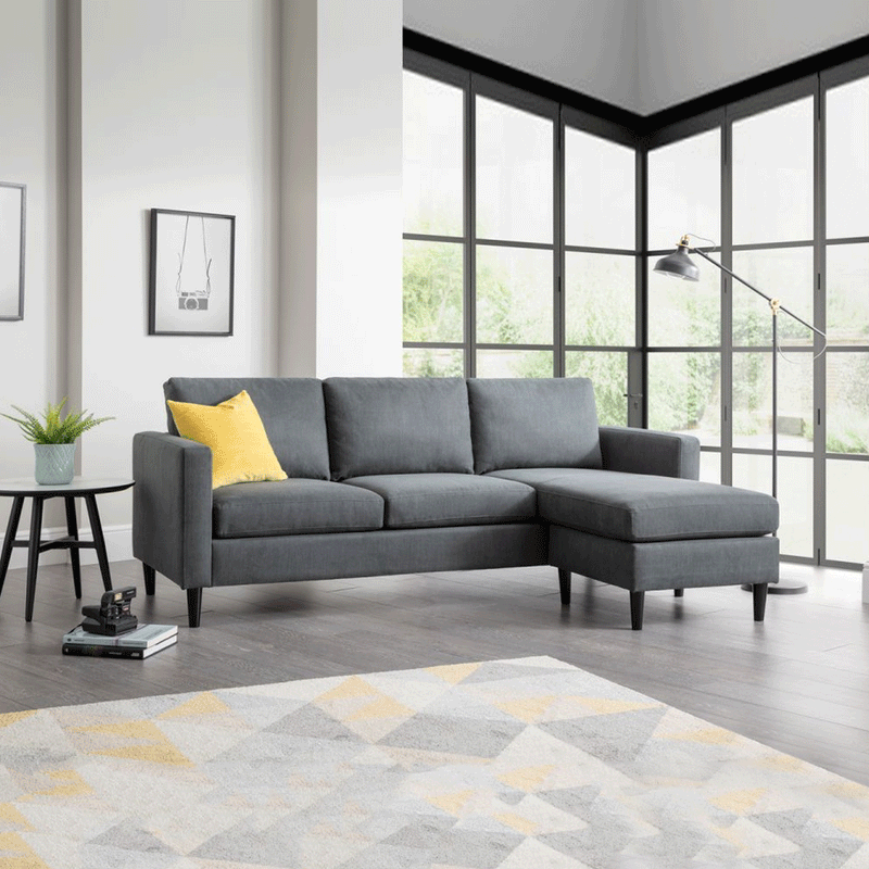 Marant Grey Fabric Corner Sofa by Lavishway | Fabric Sofas-61740