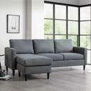 Marant Grey Fabric Corner Sofa by Lavishway | Fabric Sofas-61742