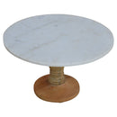 Marble Top & Wooden Base Cake Stand by Lavishway | -22304