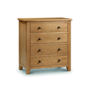 Marlborough Solid Oak 4 Drawers Chest by Lavishway | Chest Of Drawers-61698