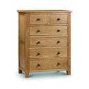 Marlborough Oak 4 Over 2 Chest Of Drawers by Lavishway | Chest Of Drawers-61695