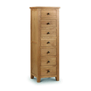 Marlborough Solid Oak Narrow 7 Drawers Chest by Lavishway | Chest Of Drawers-61682