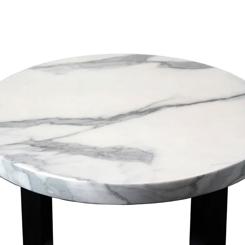 Marmori Futristic Marble Effect Side Table by Lavishway | Side Tables-23105