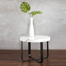 Marmori Futristic Marble Effect Side Table by Lavishway | Side Tables-23104