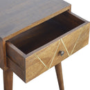 Martino Brass Wiring 1 Drawer Bedside Table by Lavishway | Bedside Tables-60010