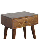 Martino Brass Wiring 1 Drawer Bedside Table by Lavishway | Bedside Tables-60008