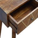 Martino Brass Wiring 2 Drawers Console Table by Lavishway | Hallway Console Table-60000