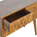 Martino Brass Wiring 4 Drawers Console Table by Lavishway | Hallway Console Table-60017