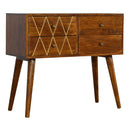 Martino Brass Wiring 4 Drawers Console Table by Lavishway | Hallway Console Table-60014