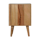 Martino Carved Grey 2 Drawers Bedside Cabinet by Lavishway | Bedside Tables-59988