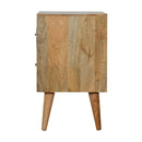 Martino Carved Grey 2 Drawers Bedside Cabinet by Lavishway | Bedside Tables-59987