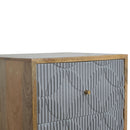 Martino Carved Grey 2 Drawers Bedside Cabinet by Lavishway | Bedside Tables-59985