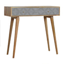 Martino Carved Grey 2 Drawers Console Table by Lavishway | Hallway Console Table-59964