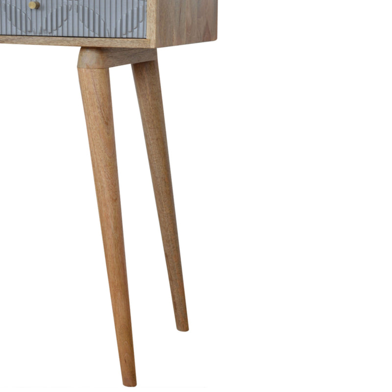 Martino Carved Grey 2 Drawers Console Table by Lavishway | Hallway Console Table-59969