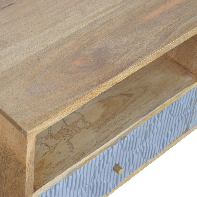 Martino Carved Grey 2 Drawers Media Unit by Lavishway | TV Units Cabinets-59929