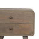 Martino 2 Drawers Curved Bedside Table by Lavishway | Bedside Tables-21353