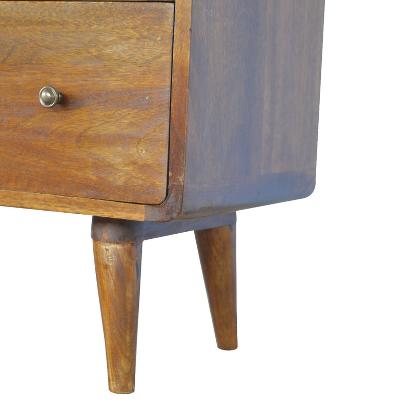 Martino Solid Wood Curved 3 Drawers Chest by Lavishway | Chest Of Drawers-21307