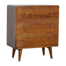 Martino Solid Wood Curved 3 Drawers Chest by Lavishway | Chest Of Drawers-21301