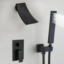 Matte Black Tap & Waterfall Rain Wall Shower by Lavishway | Bathtub Faucets-49687