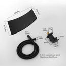 Matte Black Tap & Waterfall Rain Wall Shower by Lavishway | Bathtub Faucets-49693