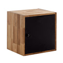 Maximo Solid Oak Cube 1 Door Cabinet by Lavishway | Bookcases & Shelves-28445