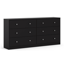 May Black Wooden 6 Chest Of Drawers by Lavishway | Chest Of Drawers-49837