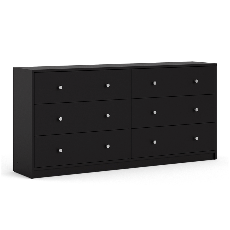 May Black Wooden 6 Chest Of Drawers by Lavishway | Chest Of Drawers-49837
