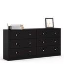 May Black Wooden 6 Chest Of Drawers by Lavishway | Chest Of Drawers-49838