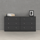 May Grey Finish Wooden 6 Chest of Drawers by Lavishway | Chest Of Drawers-49782