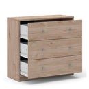 May Oak Finish Wooden 3 Chest of Drawers by Lavishway | Chest Of Drawers-49820