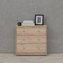 May Oak Finish Wooden 3 Chest of Drawers by Lavishway | Chest Of Drawers-49818