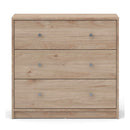 May Oak Finish Wooden 3 Chest of Drawers by Lavishway | Chest Of Drawers-49821