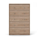 May Oak Finish Wooden 5 Chest of Drawers by Lavishway | Chest Of Drawers-49810