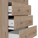 May Oak Finish Wooden 5 Chest of Drawers by Lavishway | Chest Of Drawers-49808