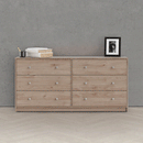 May Oak Finish Wooden 6 Chest of Drawers by Lavishway | Chest Of Drawers-49764