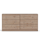 May Oak Finish Wooden 6 Chest of Drawers by Lavishway | Chest Of Drawers-49769