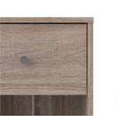 May Truffle Oak Finish 1 Drawer Bedside Table by Lavishway | Bedside Tables-49827