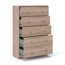 May Truffle Oak Finish 5 Chest of Drawers by Lavishway | Chest Of Drawers-49800