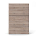 May Truffle Oak Finish 5 Chest of Drawers by Lavishway | Chest Of Drawers-49803