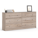 May Truffle Oak Finish 6 Chest of Drawers by Lavishway | Chest Of Drawers-49759