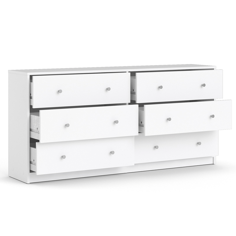 May White Finish 6 Chest of Drawers by Lavishway | Chest Of Drawers-49773