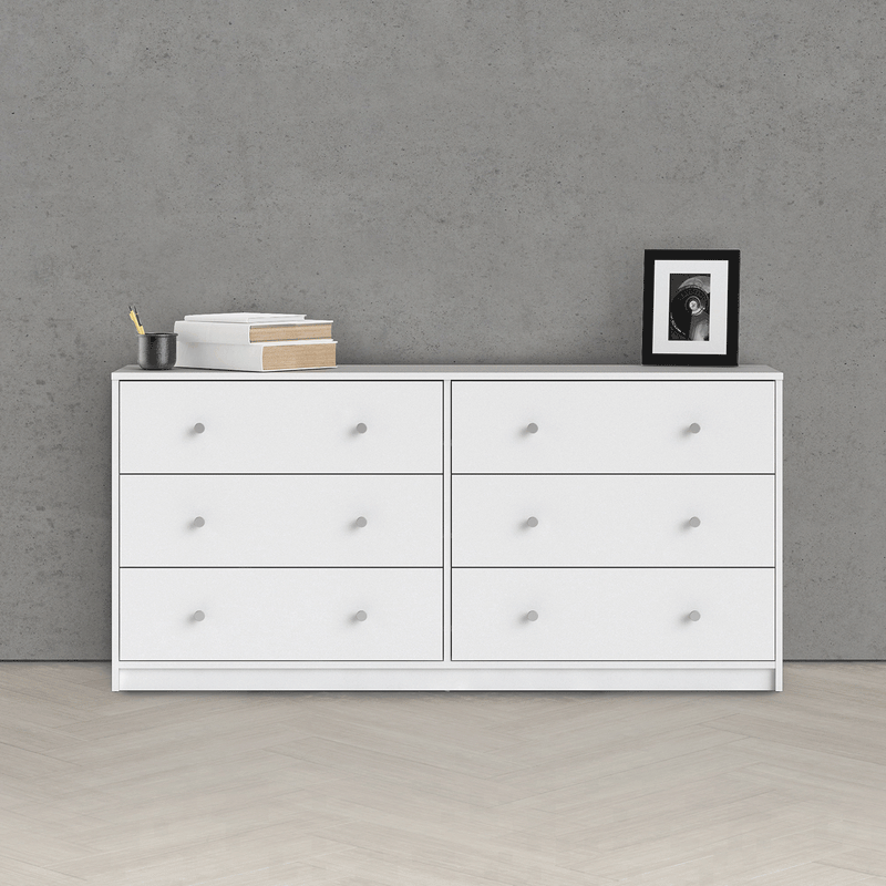 May White Finish 6 Chest of Drawers by Lavishway | Chest Of Drawers-49772