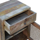 Maya 1 Rattan Door & 1 Drawer Bedside Cabinet by Lavishway | Bedside Tables-57690