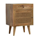 Maya 1 Rattan Door & 1 Drawer Bedside Cabinet by Lavishway | Bedside Tables-57687