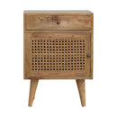 Maya 1 Rattan Door & 1 Drawer Bedside Cabinet by Lavishway | Bedside Tables-57688
