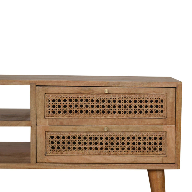 Maya 2 Rattan Drawers Media Unit by Lavishway | TV Units Cabinets-57674